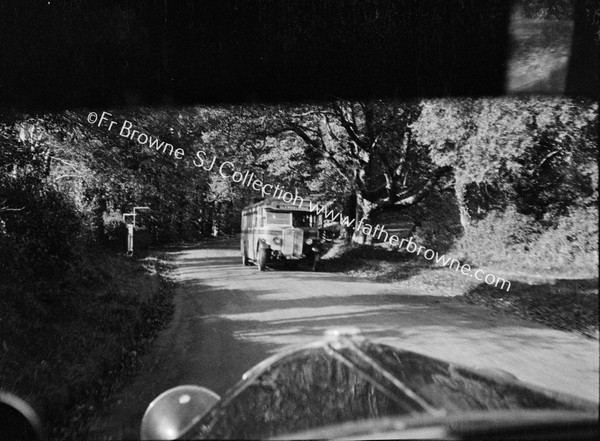 THROUGH WINDSCREEN BUS APPROACHING